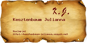 Kesztenbaum Julianna névjegykártya