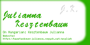 julianna kesztenbaum business card